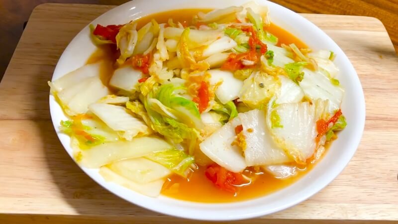 Rau cải thảo xào